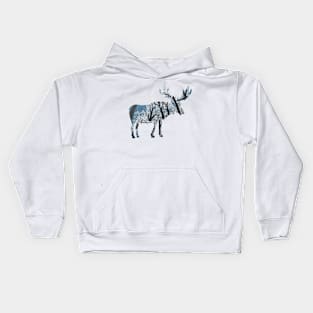 Moose White Forest Kids Hoodie